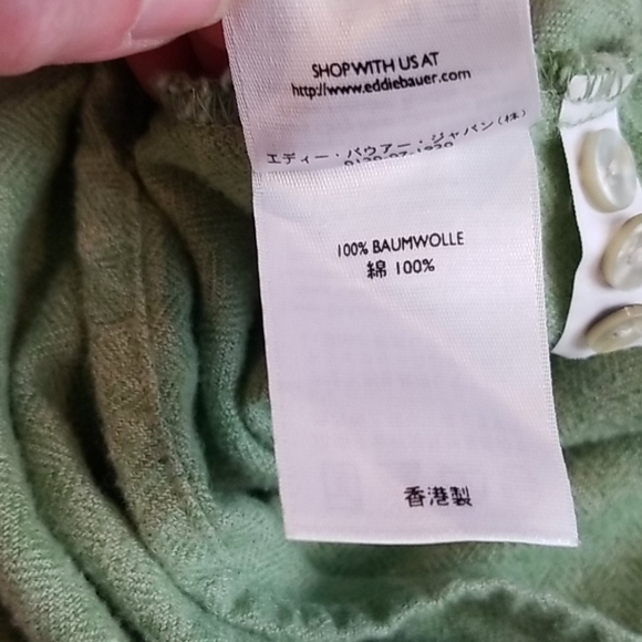 EDDIE BAUER 100% Brushed Cotton Flannel Type Shirt - Picture 8 of 12